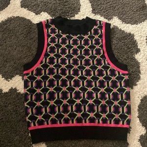 Cute multicolored sweater vest Excellent quality, and in great shape
